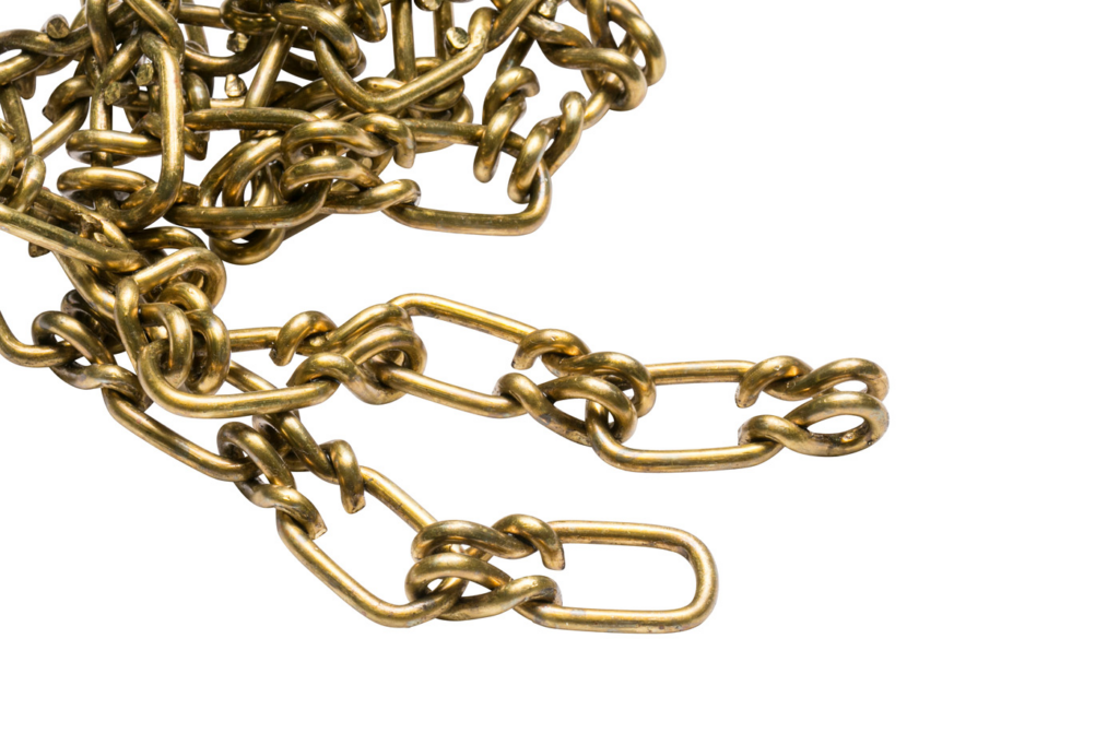 Brass Chain for Adjustable Sprocket Rims (Non-Static, Non-Sparking Chain)