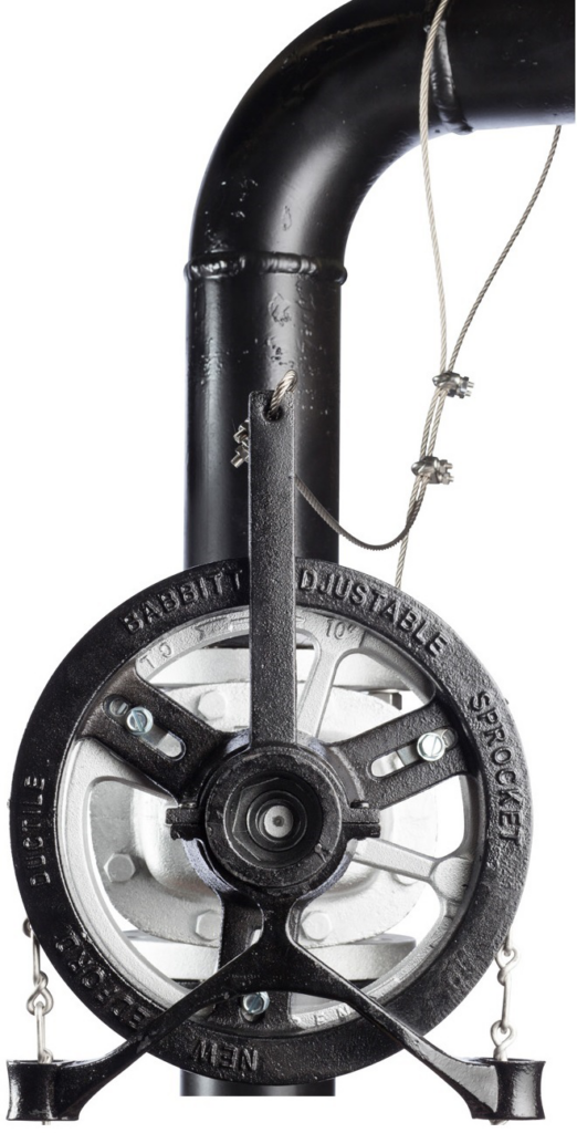 Cast Iron Safety Wheels with Ductile Iron Guide Arms and Stainless Steel Attachments